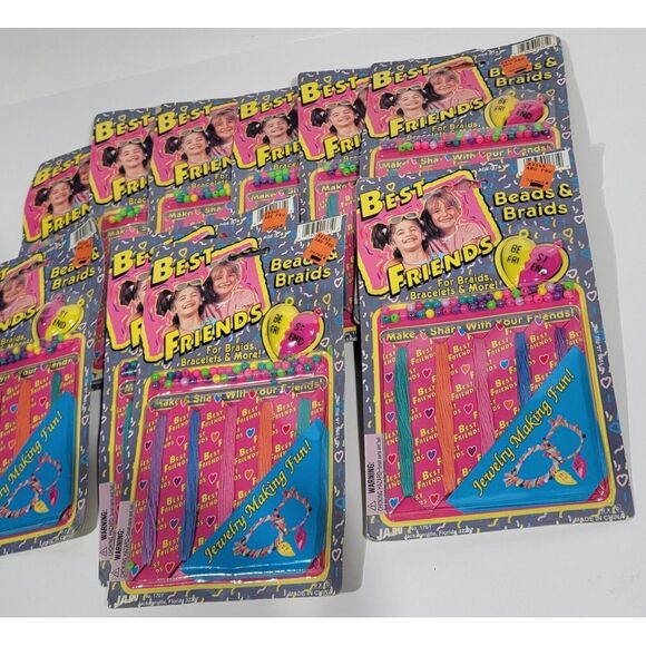 10 Vintage JA-RU Beads & Braids Best Friends Jewelry Making Fun 1995 # 1761 - Picture 7 of 8